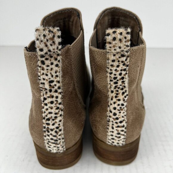 Very G Womens VGLB0136-278 Beige Blake Leopard Stripe Slip On Size 9 Ankle Boots - Picture 5 of 9